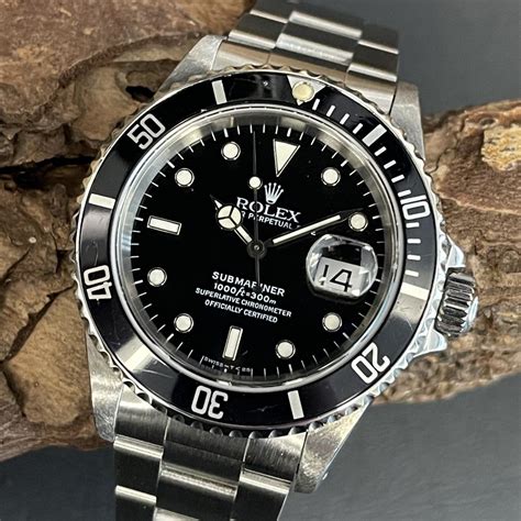 rolex oyster perpetual submariner date full black|rolex submariner date 16610 price.